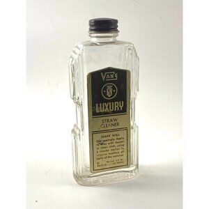 Vans Luxury Straw Cleaner Vintage Glass Bottle 4 fl. oz. Los Angeles Wilco Co.